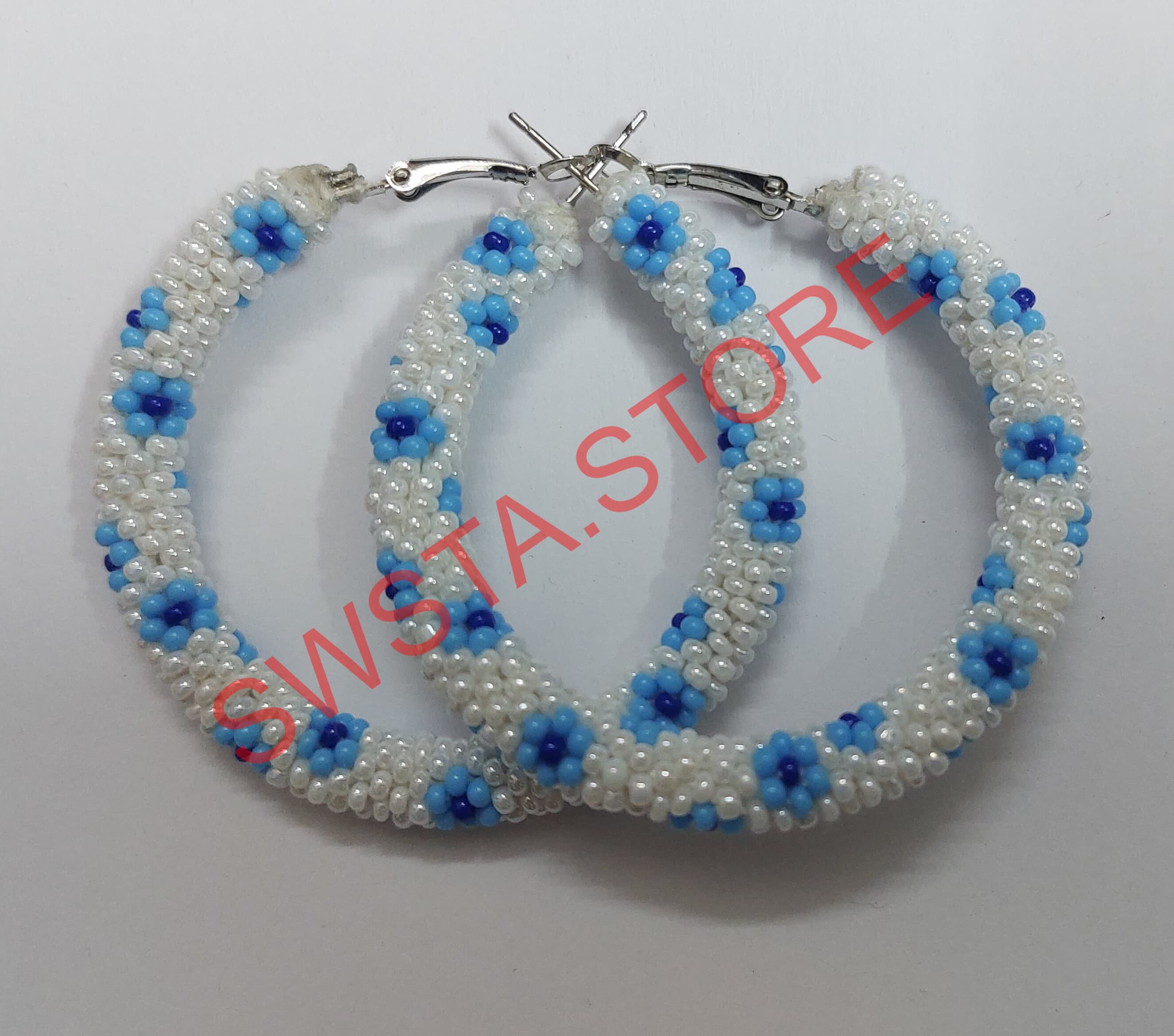 Bead Crochet Hoop Earrings - WBB