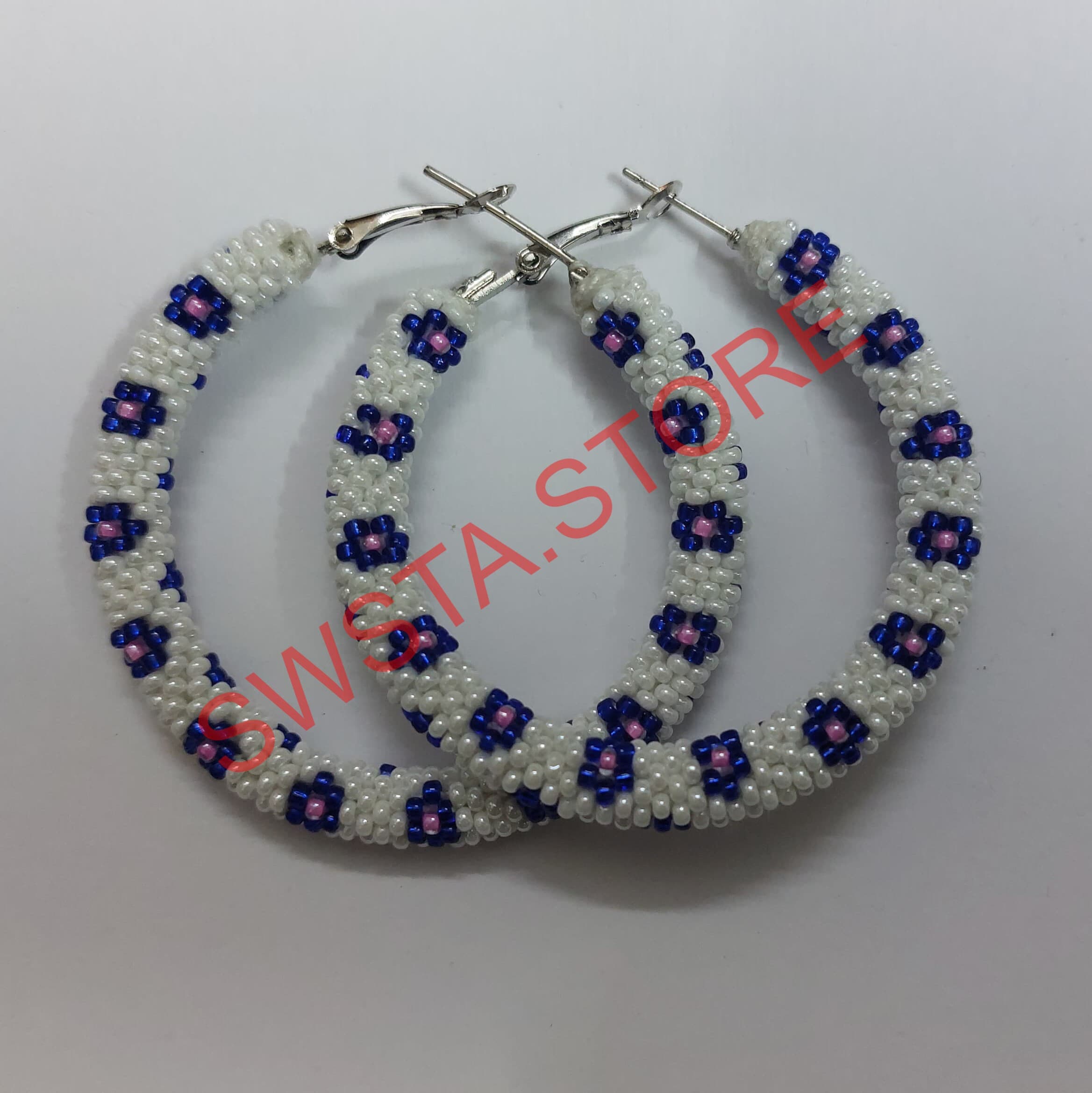 Bead Crochet Hoop Earrings - WBP