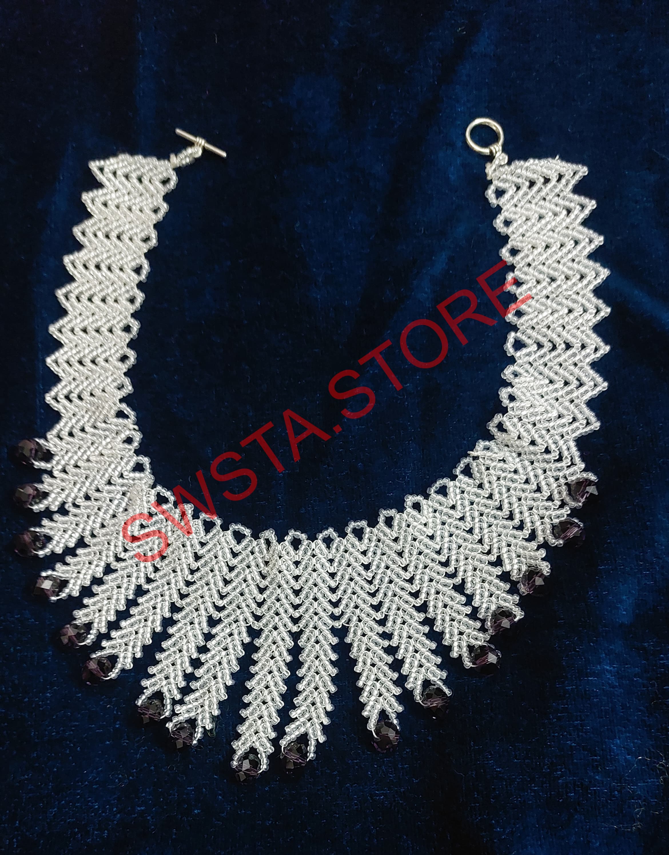 Transparent White Raindrop Choker